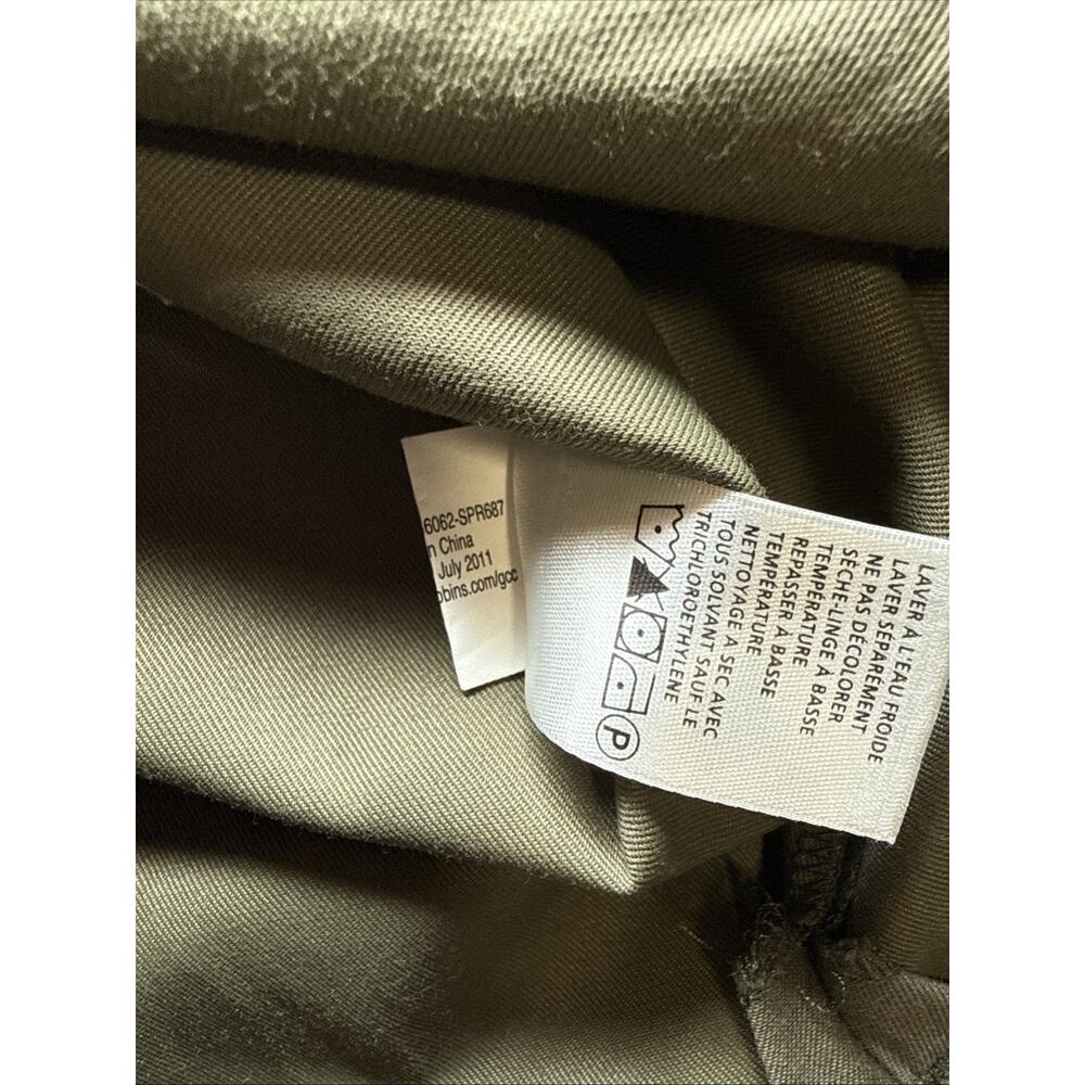 Royal Robbins Snap Front Shirt Dress Belted Olive Green 3/4 Sleeve Womens 4 EUC - Picture 11 of 13